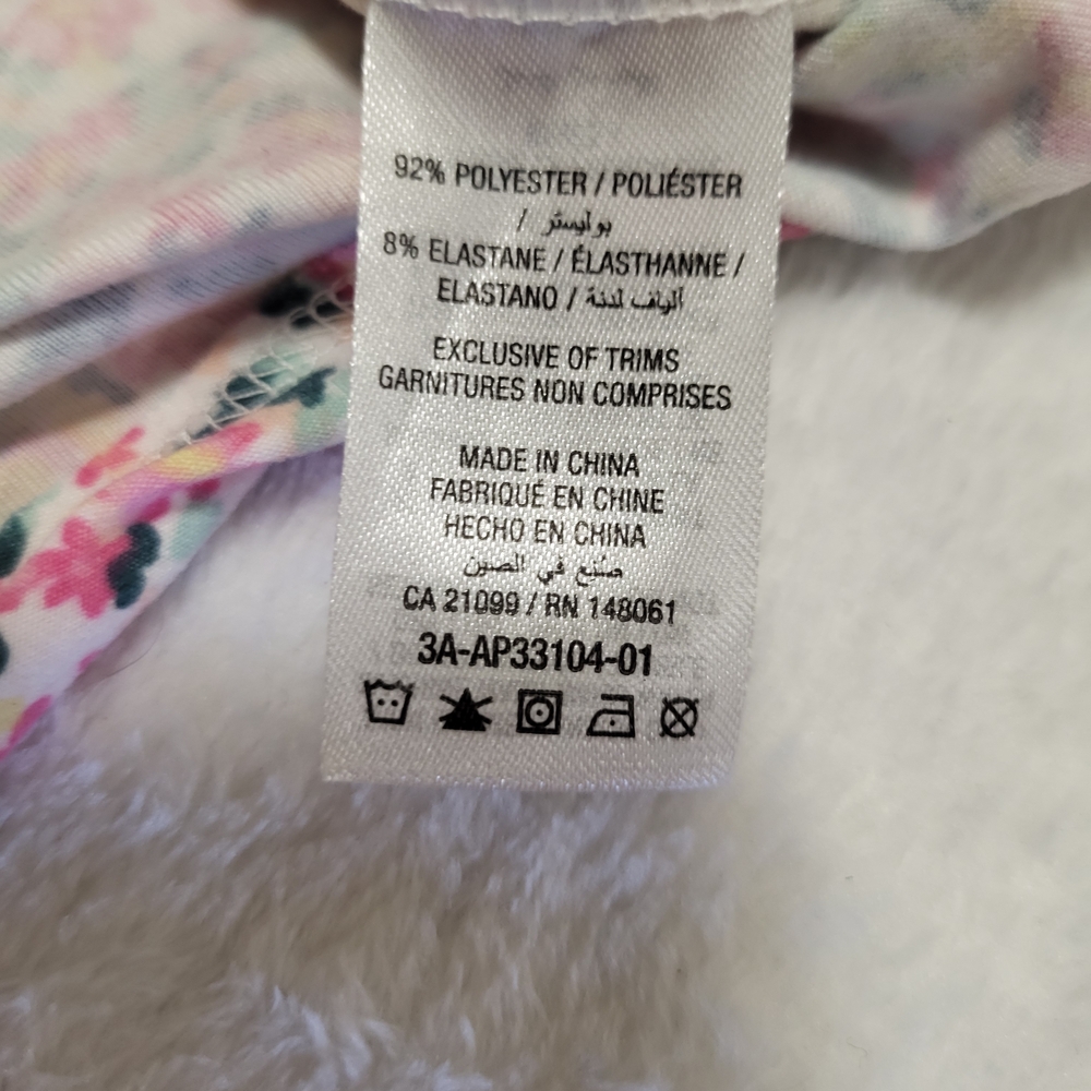 Ardene Floral Sleeveless Crop Top – Pink & Green Micro Flower Print, XL (Fit M) - Picture 6 of 9